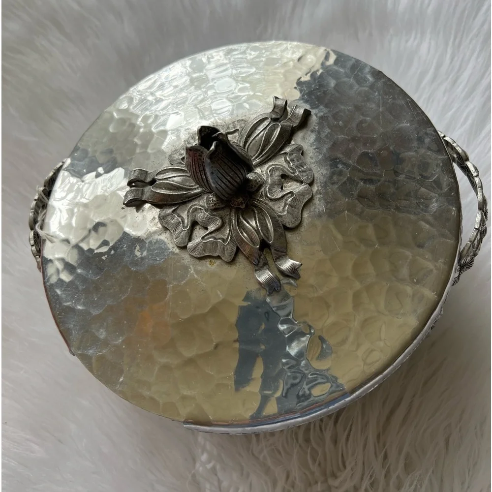 Rodney Kent Vintage Hand Forged Aluminum Covered Serving Dish
